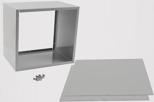 Hammond 1415I 1415 Series Steel Utility Case, Dual Access, ASA 61 Gray Powder Coat, 12.00" x 8.00" x 11.00".