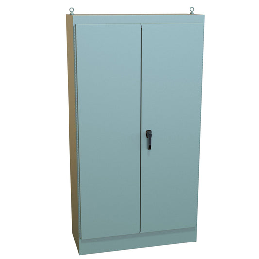 Hammond 1418BW20 N12 Freestanding Enclosure, Double Door - 90" x 48" x 20" - Steel/Gray