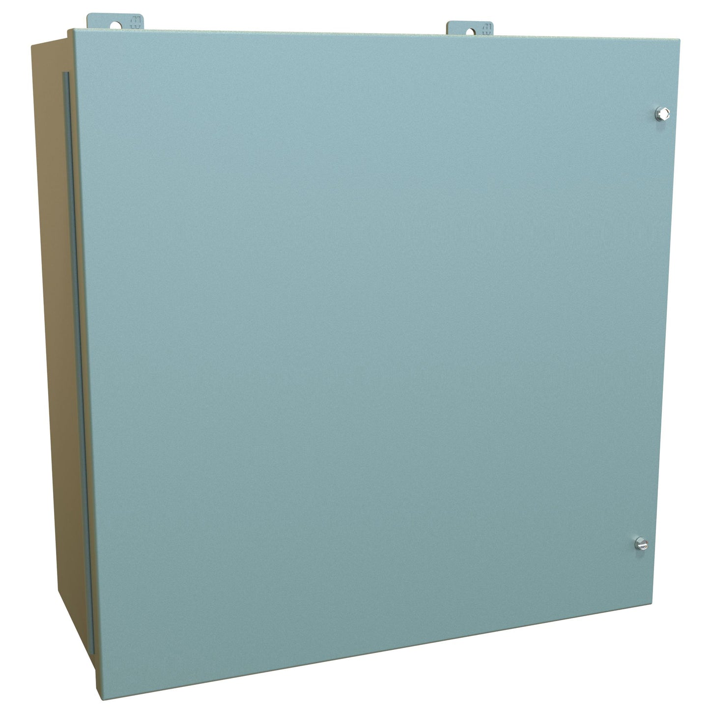 Hammond 1418JD9 N12 Wallmount Enclosure, Continuous Hinge Door with Screws, with Panel - 20" x 20" x 9" - Steel/Gray
