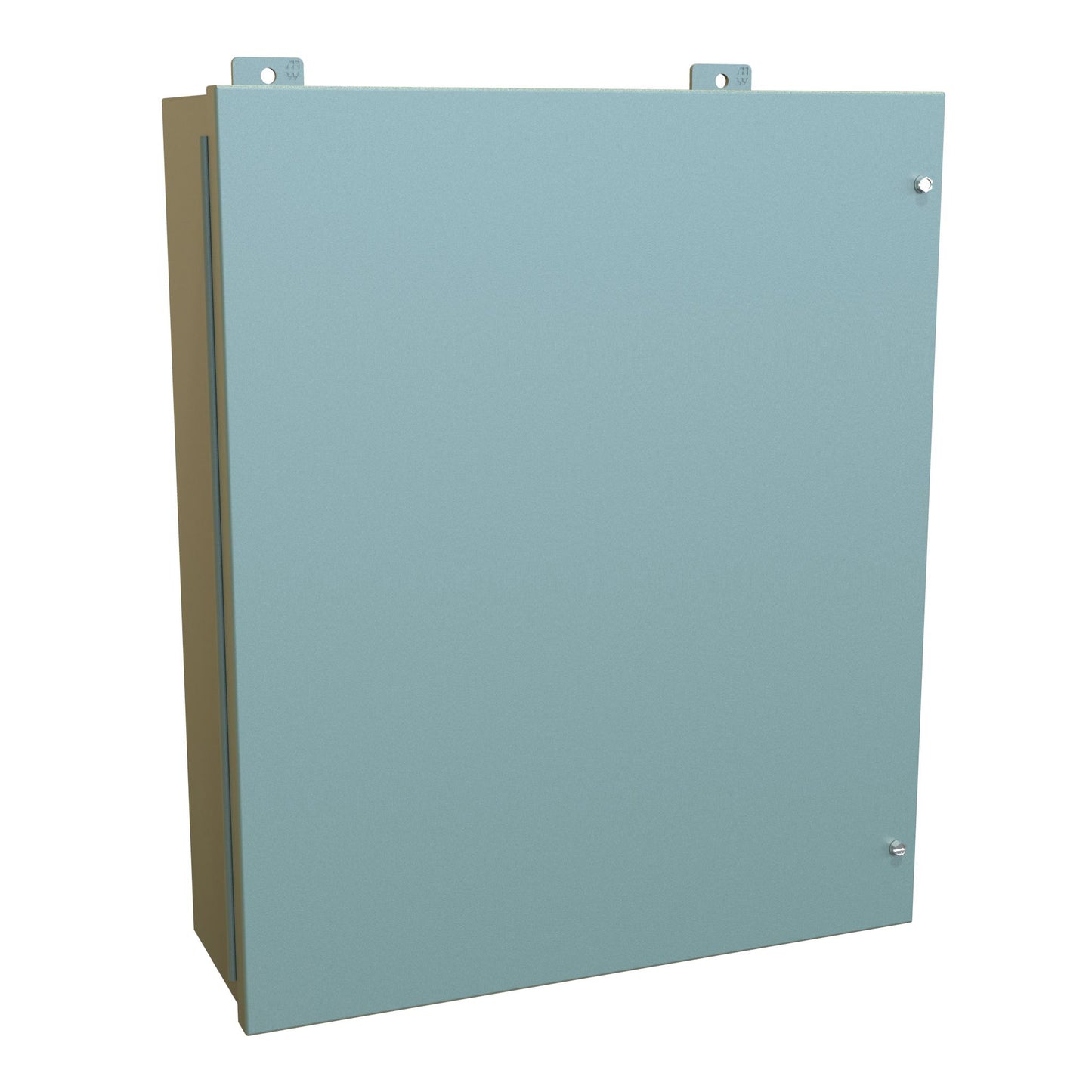Hammond 1418JE7 N12 Wallmount Enclosure, Continuous Hinge Door with Screws, with Panel - 24" x 20" x 7" - Steel/Gray