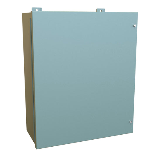 Hammond 1418JE9 N12 Wallmount Enclosure, Continuous Hinge Door with Screws, with Panel - 24" x 20" x 9" - Steel/Gray