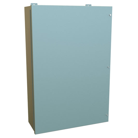 Hammond 1418JL9 N12 Wallmount Enclosure, Continuous Hinge Door with Screws, with Panel - 36" x 24" x 9" - Steel/Gray