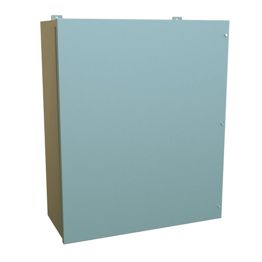 Hammond 1418JM13 N12 Wallmount Enclosure, Continuous Hinge Door with Screws, with Panel - 36" x 30" x 13" - Steel/Gray