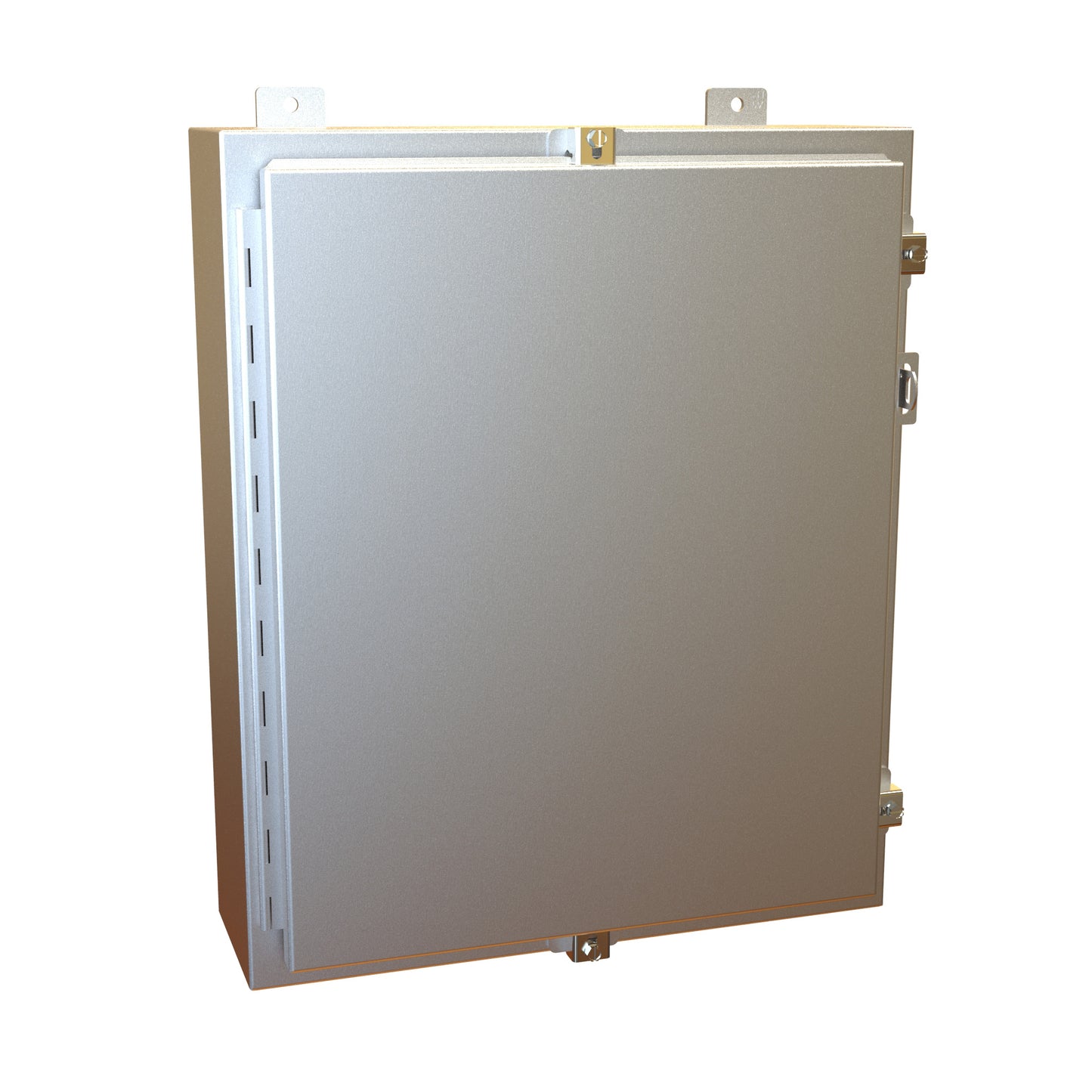 Hammond 1418N4ALE6 N4 Wallmount Enclosure, Continuous Hinge Door with Clamps, with Panel - 24" x 20" x 6" - Aluminum