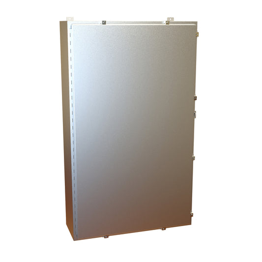 Hammond 1418N4ALT12 N4 Wallmount Enclosure, Continuous Hinge Door with Clamps, with Panel - 60" x 36" x 12"- Aluminum