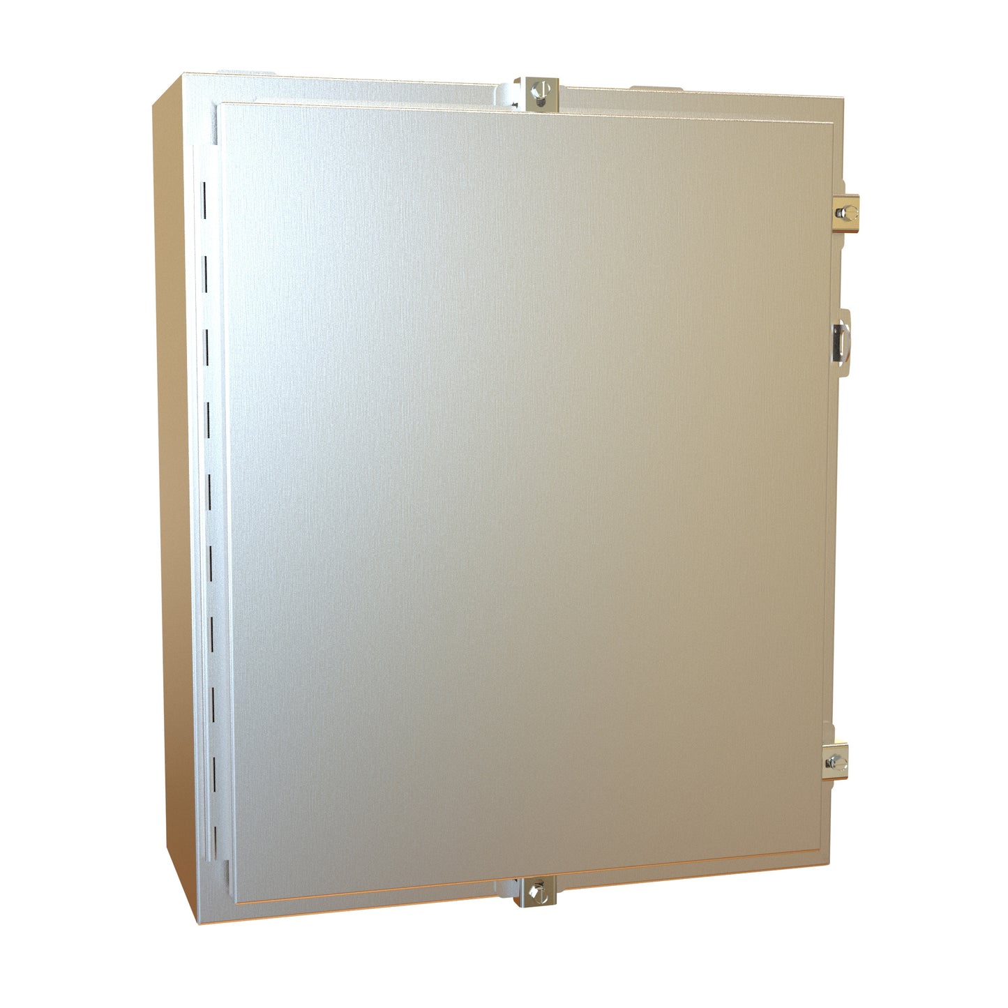 Hammond 1418N4S16E8 N4X Wallmount Enclosure, Continuous Hinge Door with Clamps, with Panel - 24" x 20" x 8" - 316 Stainless Steel