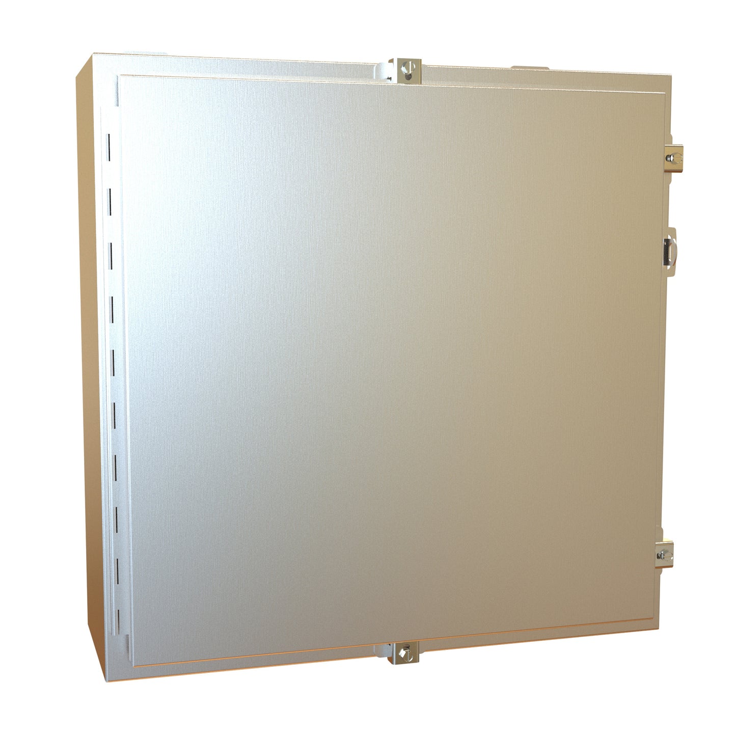 Hammond 1418N4S16J8 N4X Wallmount Enclosure, Continuous Hinge Door with Clamps, with Panel - 24" x 24" x 8" - 316 Stainless Steel