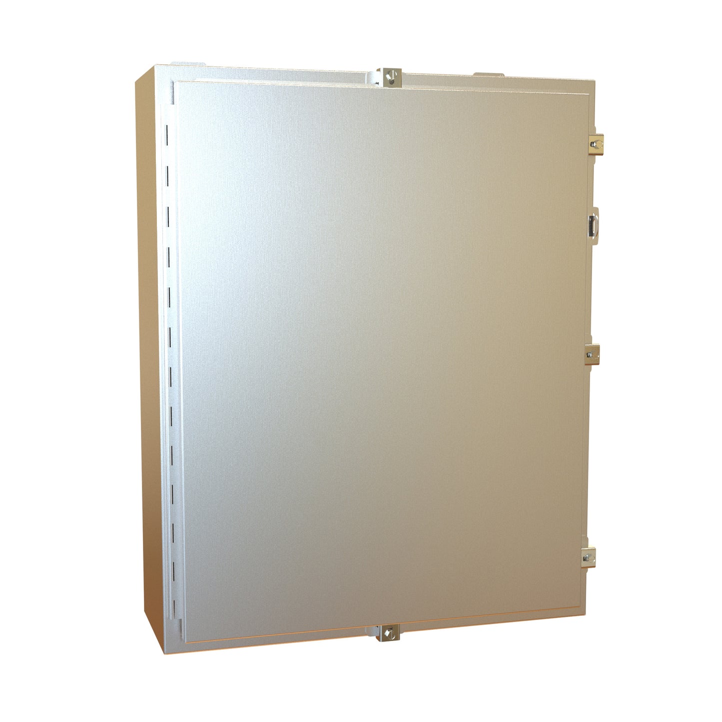 Hammond 1418N4S16K8 N4X Wallmount Enclosure, Continuous Hinge Door with Clamps, with Panel - 30" x 24" x 8" - 316 Stainless Steel