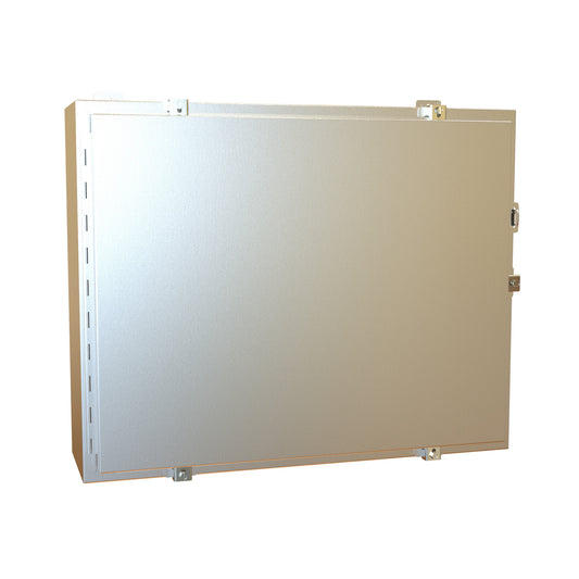 Hammond 1418N4S16KR8 N4X Wallmount Enclosure, Continuous Hinge Door with Clamps, with Panel - 24" x 30" x 8" - 316 Stainless Steel