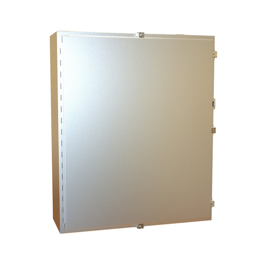 Hammond 1418N4S16M10 N4X Wallmount Enclosure, Continuous Hinge Door with Clamps, with Panel - 36" x 30" x 10" - 316 Stainless Steel