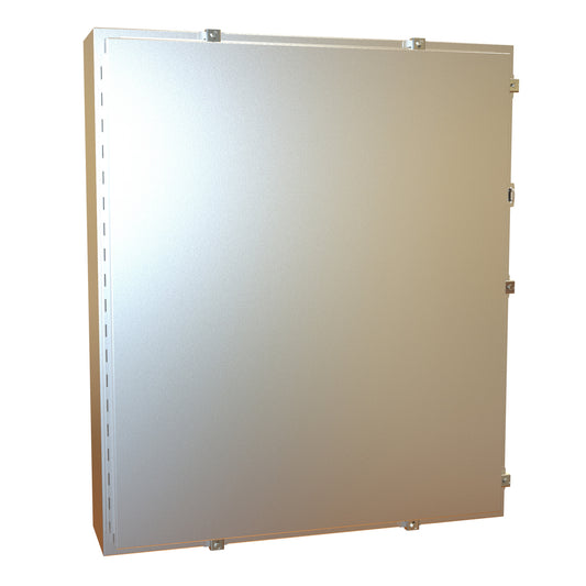 Hammond 1418N4S16P8 N4X Wallmount Enclosure, Continuous Hinge Door with Clamps, with Panel - 42" x 36" x 8" - 316 Stainless Steel