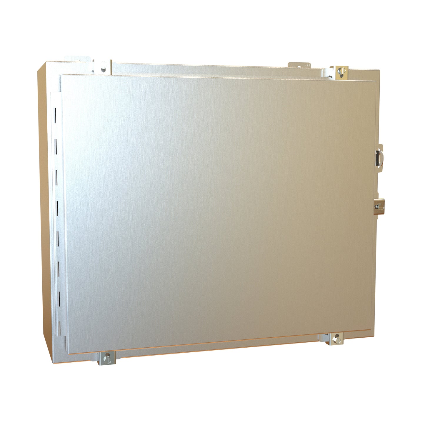 Hammond 1418N4SSER8 N4X Wallmount Enclosure, Continuous Hinge Door with Clamps, with Panel - 20" x 24" x 8" - 304 Stainless Steel