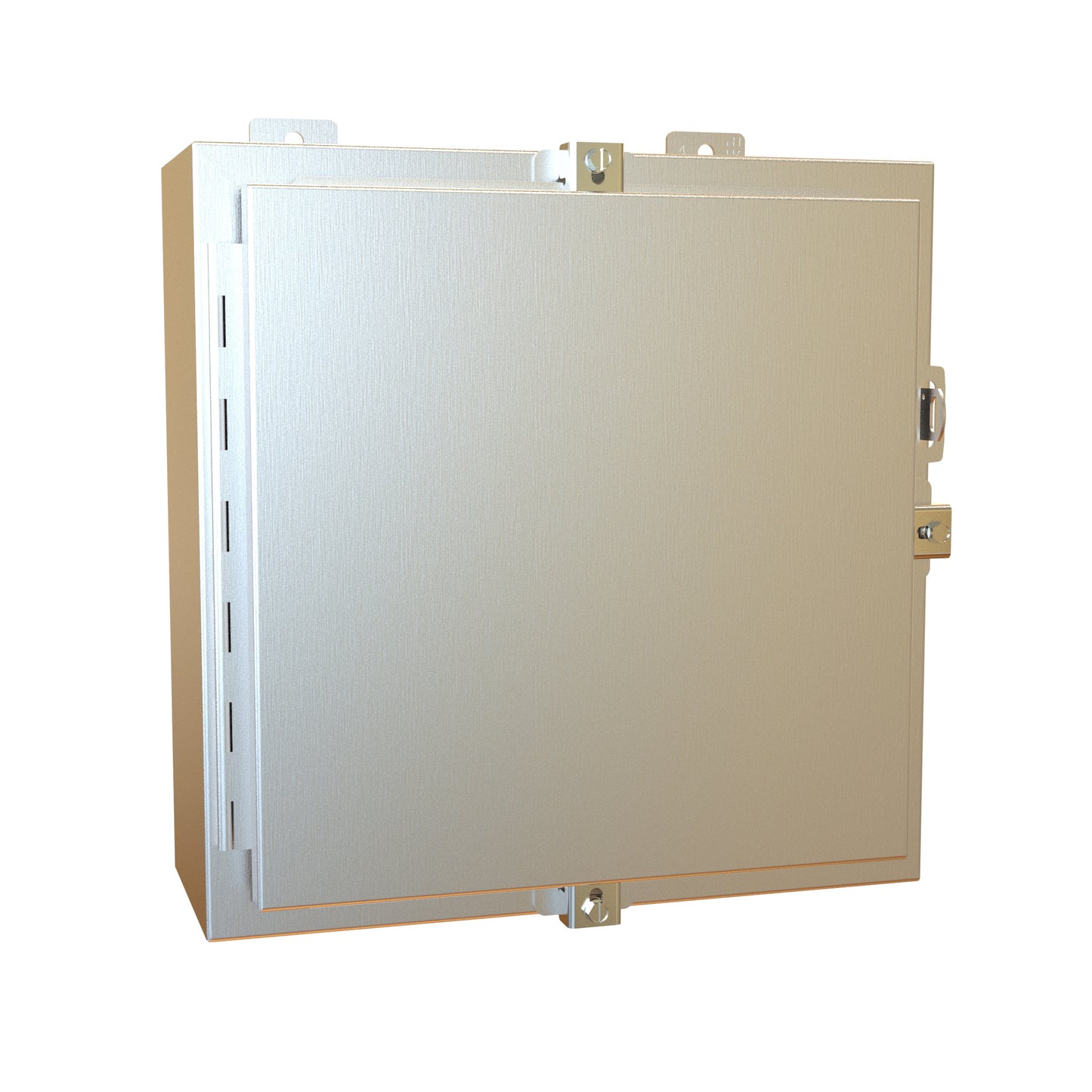 Hammond 1418N4SSG6 N4X Wallmount Enclosure, Continuous Hinge Door with Clamps, with Panel - 16" x 16" x 6" - 304 Stainless Steel