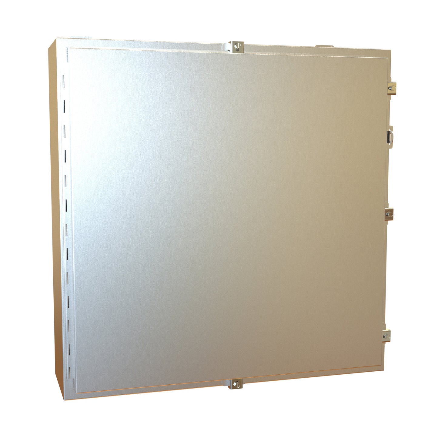 Hammond 1418N4SSKK8 N4X Wallmount Enclosure, Continuous Hinge Door with Clamps, with Panel - 30" x 30" x 8" - 304 Stainless Steel