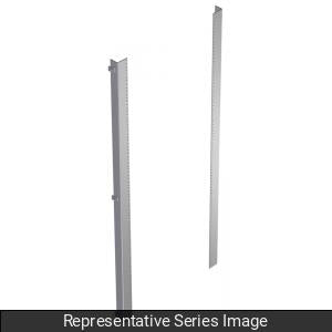 Hammond 1418TFHP NEMA Enclosure Rack Rails, Full Height, 19" Mounting, 28U, For 60" x 24" 1418FS/HN4FS Enclosures, Pair, White.