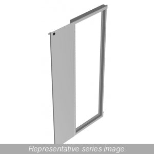 Hammond 1418SFYY 1418SWF Series Mounting Rack Rail Swing Frame, 44U, Fits 90.00" H, 36.00" W Enclosures, 10 Gauge Steel, Black.