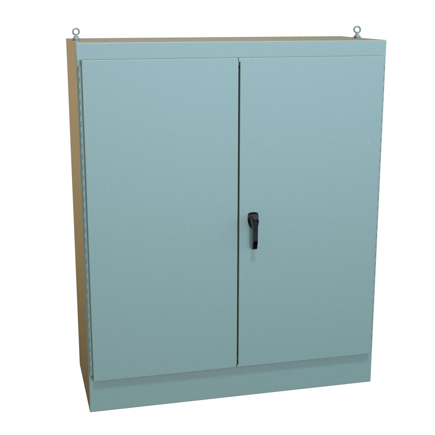 Hammond 1418ZXD24 N12 Freestanding Enclosure, Double Door Dual Access - 72" x 60" x 24" - Steel/Gray