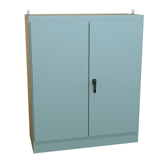 Hammond 1418ZXD24 N12 Freestanding Enclosure, Double Door Dual Access - 72" x 60" x 24" - Steel/Gray