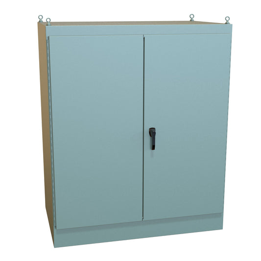 Hammond 1418ZXD36 N12 Freestanding Enclosure, Double Door Dual Access - 72" x 60" x 36" - Steel/Gray