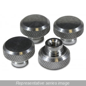 Hammond 1421C 8-32 Knurled Thumb Nuts, Aluminum, 0.64" Head Diameter x 0.45" Head Height, 4/Pack.