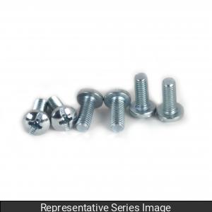 Hammond 1421D 10-32 Rack Screws, Slotted/Phillips Pan Head, 0.50" Length, Zinc Plated, 25/Pack.