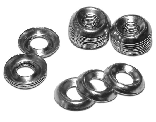 Hammond 1421E25W 1421 Series Replacement Metal Cup Washers, 10-32 Nickel Rack Screws, Package of 25.