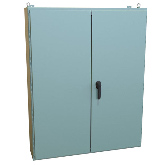 Hammond 1422B10 N12 Double Door Wallmount Enclosure w/Panel - 60" x 48" x 10" - Steel/Gray