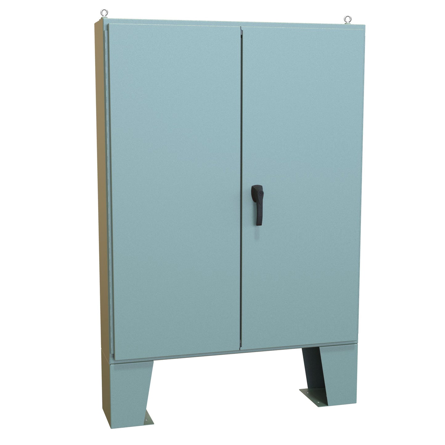 Hammond 1422B10F N12 Double Door Floormount Enclosure w/Panel - 60" x 48" x 10" - Steel/Gray