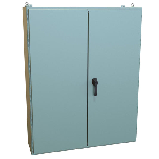Hammond 1422B12 N12 Double Door Wallmount Enclosure w/Panel - 60" x 48" x 12" - Steel/Gray