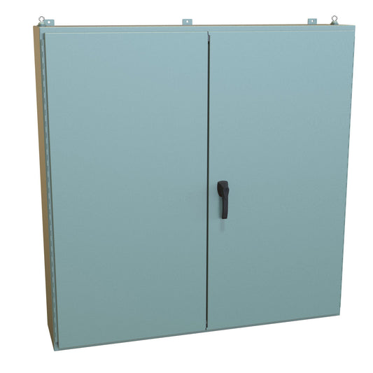 Hammond 1422D12 N12 Double Door Wallmount Enclosure w/Panel - 60" x 60" x 12" - Steel/Gray