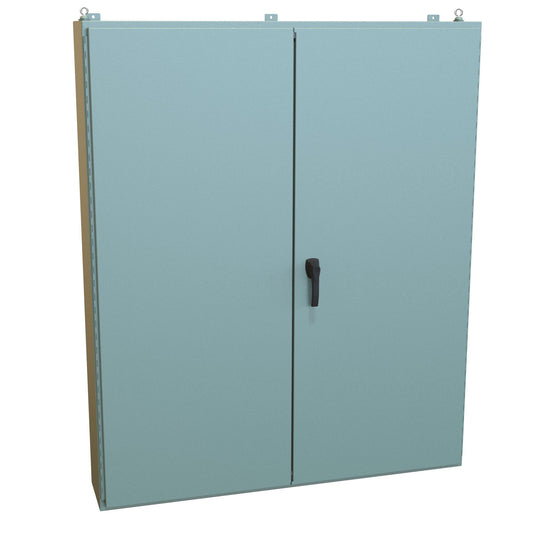 Hammond 1422E10 N12 Double Door Wallmount Enclosure w/Panel - 72" x 60" x 10" - Steel/Gray
