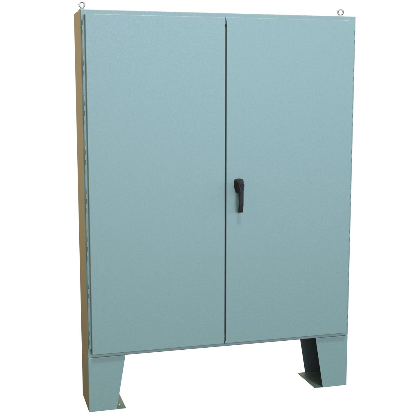 Hammond 1422E10F N12 Double Door Floormount Enclosure w/Panel - 72" x 60" x 10" - Steel/Gray