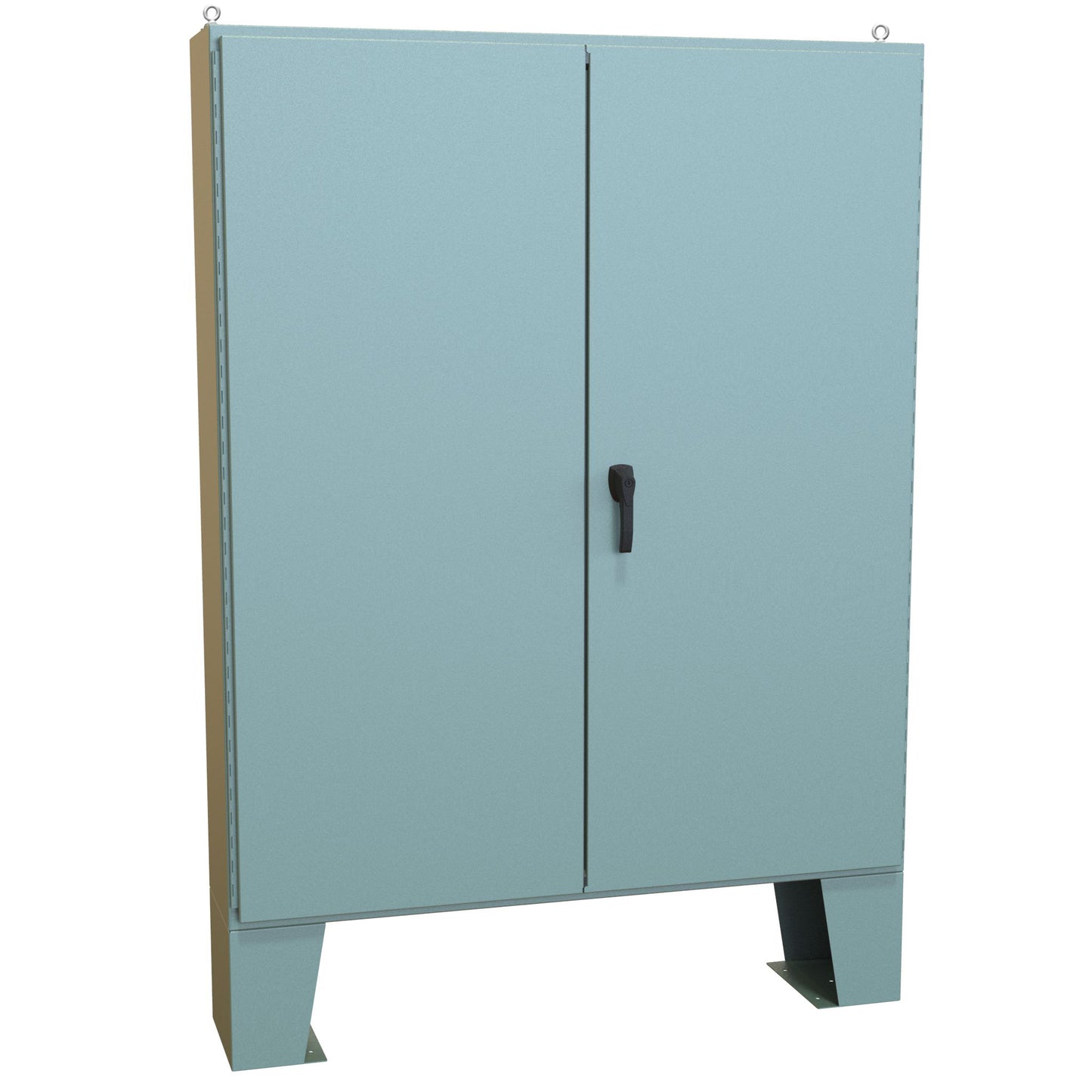 Hammond 1422E12F N12 Double Door Floormount Enclosure w/Panel - 72" x 60" x 12" - Steel/Gray