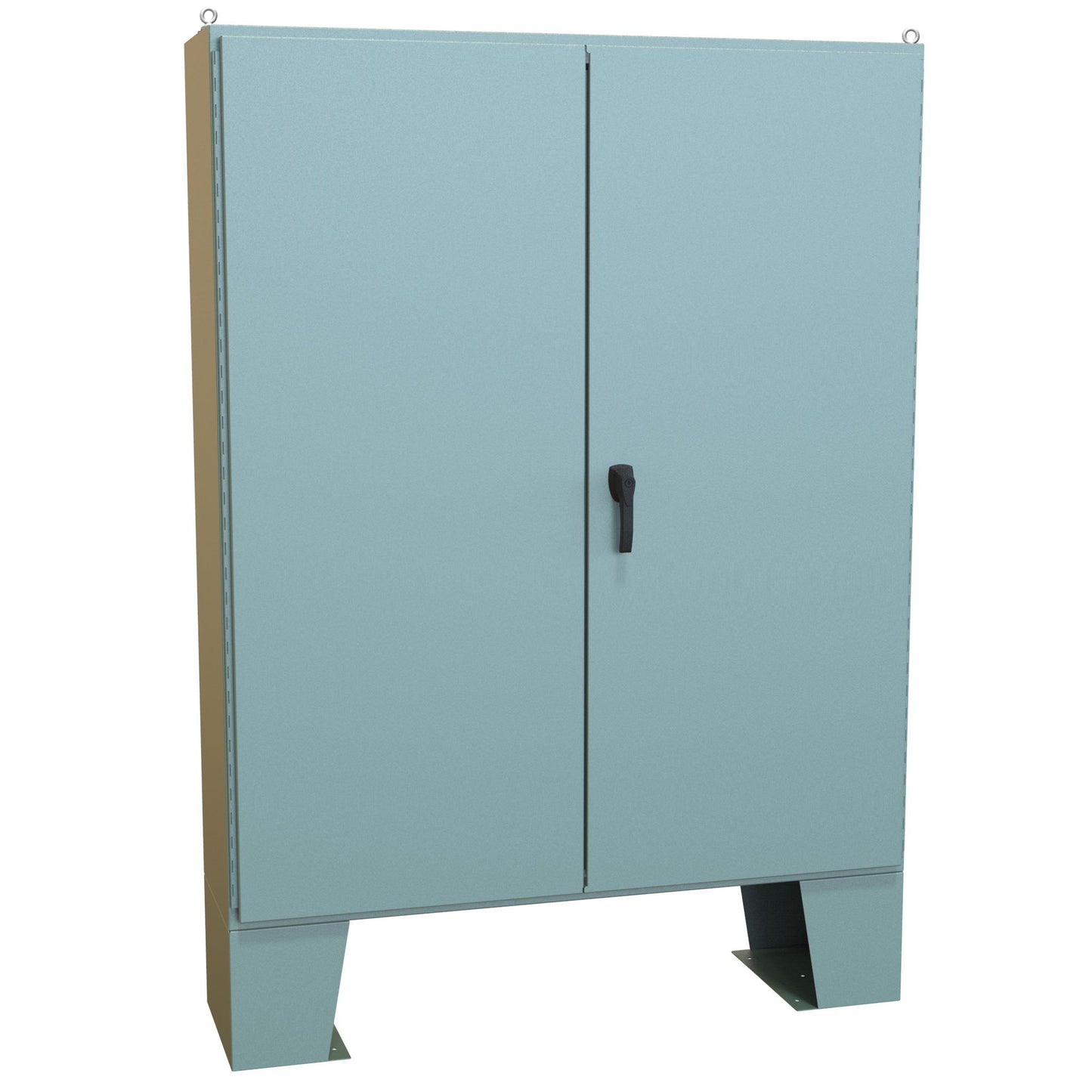Hammond 1422E16F N12 Double Door Floormount Enclosure w/Panel - 72" x 60" x 16" - Steel/Gray