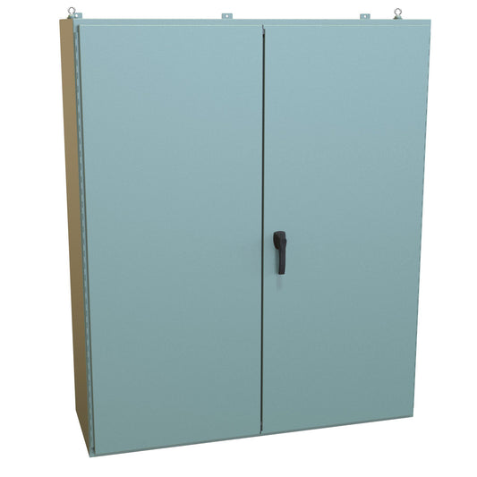 Hammond 1422E20 N12 Double Door Wallmount Enclosure w/Panel - 72" x 60" x 20" - Steel/Gray