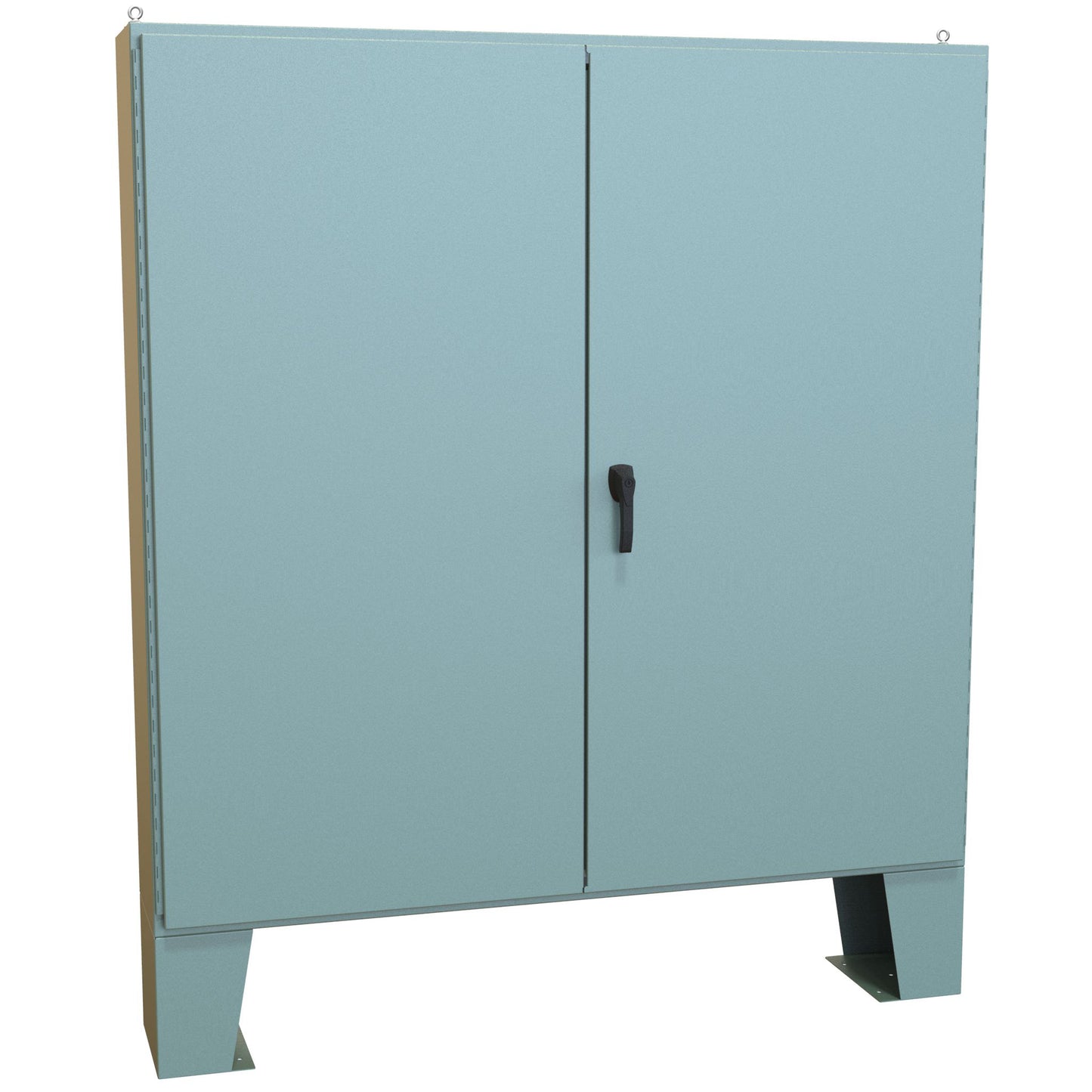 Hammond 1422F12F N12 Double Door Floormount Enclosure w/Panel - 72" x 72" x 12" - Steel/Gray