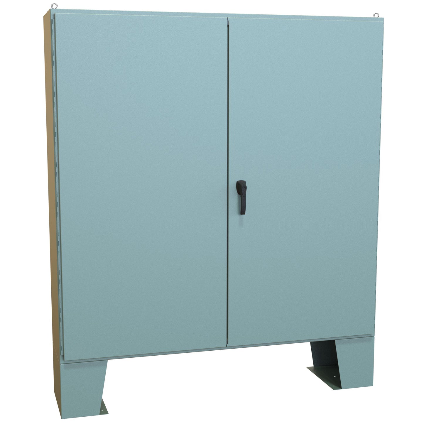 Hammond 1422F16F N12 Double Door Floormount Enclosure w/Panel - 72" x 72" x 16" - Steel/Gray