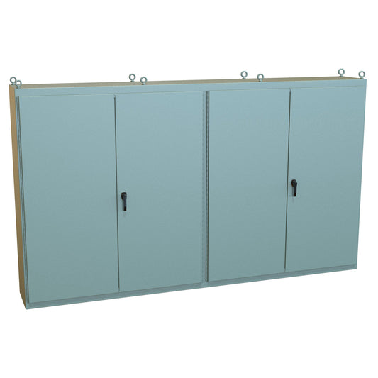 Hammond 1422MD420 N12 Multi Door Enclosure w/Panel - 86.12" x 149" x 20.37" - Steel/Gray