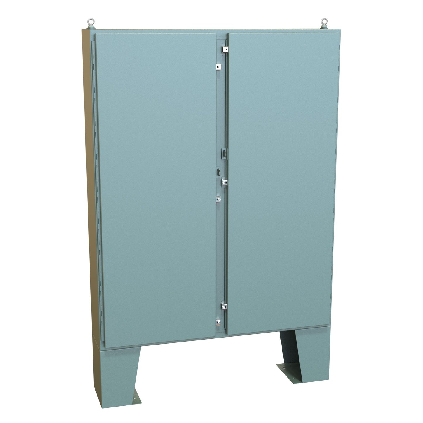 Hammond 1422N4B10F N4 Double Door Floormount Enclosure w/Panel - 60" x 48" x 10" - Steel/Gray