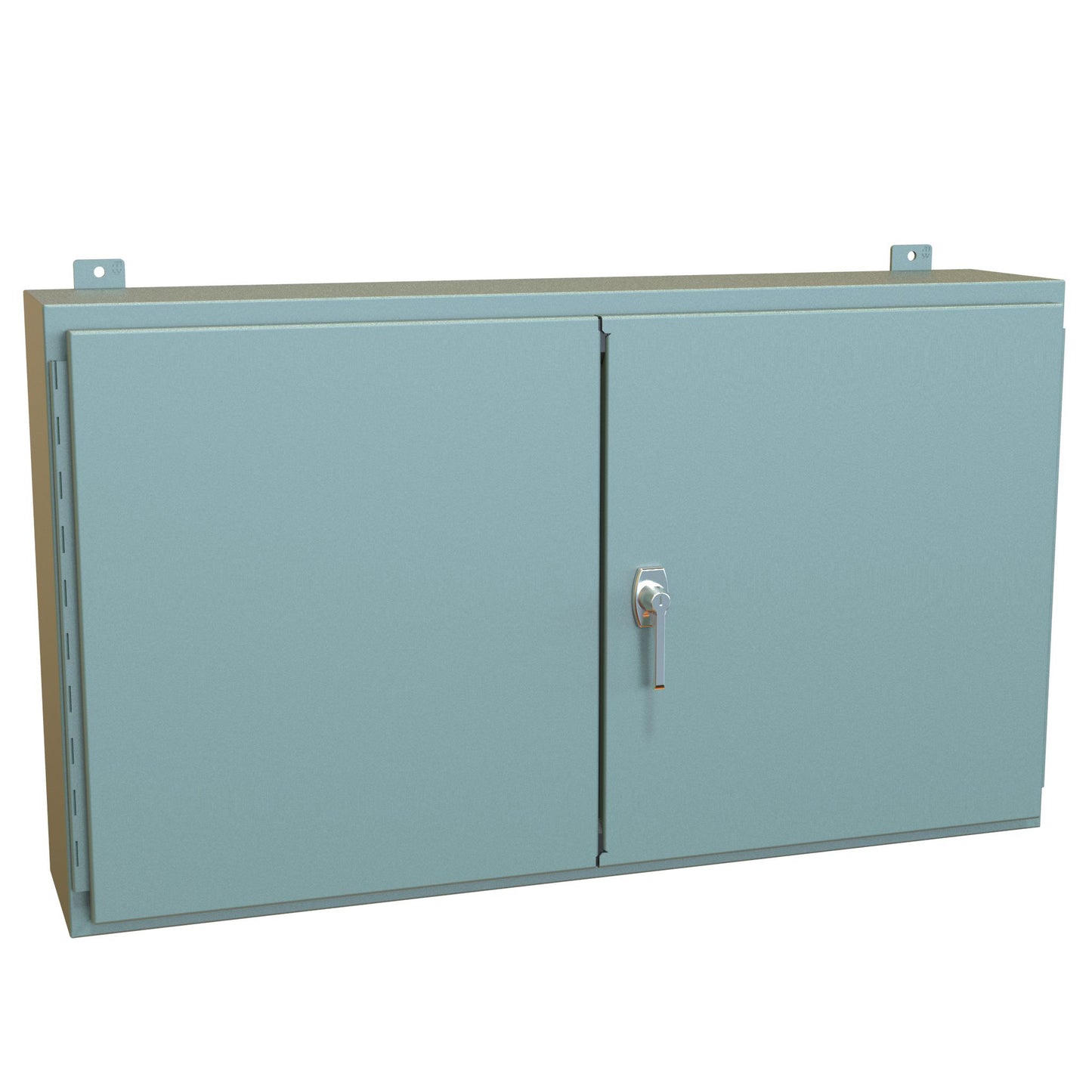 Hammond 1422P8 N12 Double Door Wallmount Enclosure w/Panel - 24" x 42" x 8" - Steel/Gray