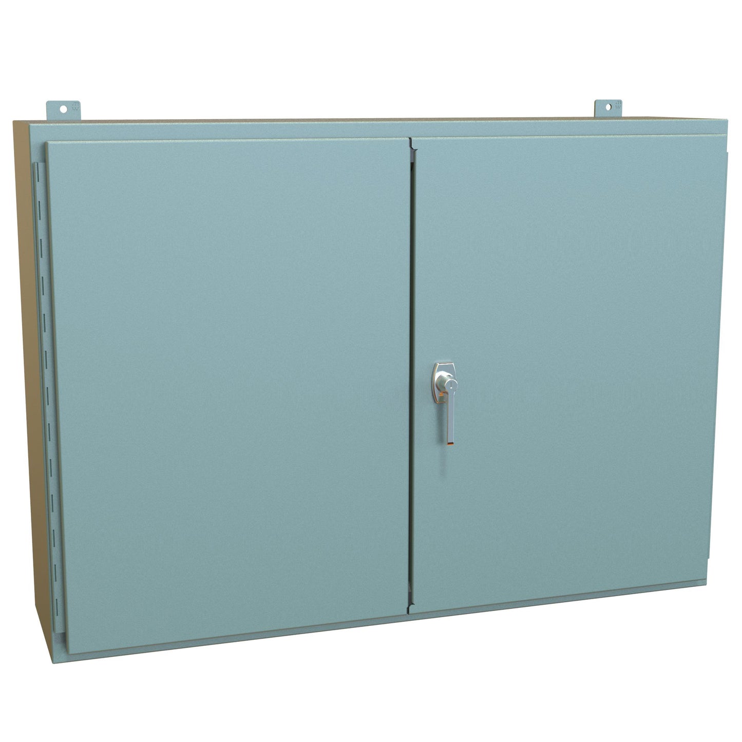 Hammond 1422R10 N12 Double Door Wallmount Enclosure w/Panel - 30" x 42" x 10" - Steel/Gray