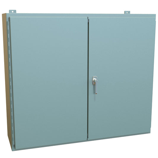 Hammond 1422UV12 N12 Double Door Wallmount Enclosure w/Panel - 36" x 42" x 12" - Steel/Gray