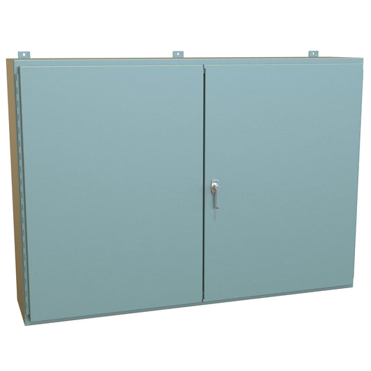 Hammond 1422VX12 N12 Double Door Wallmount Enclosure w/Panel - 42" x 60" x 12" - Steel/Gray