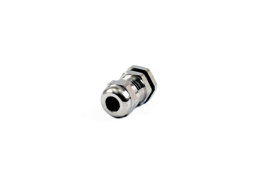 Hammond 1427BCGM12 1427BCG Liquid-Tight Cordgrip, Nickel Plated Brass, M12x1.5 Thread, Wire Diameter 3 mm-7 mm, 12 mm Mounting Hole, IP68.
