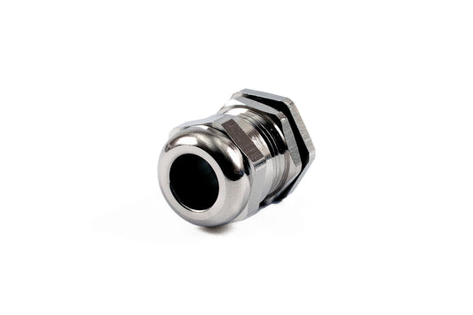 Hammond 1427BCGM20 1427BCG Liquid-Tight Cordgrip, Nickel Plated Brass, M20x1.5 Thread, Wire Diameter 6 mm-12 mm, 20 mm Mounting Hole, IP68.