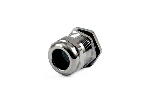 Hammond 1427BCGPG16 1427BCG Liquid-Tight Cordgrip, Nickel Plated Brass, PG16 Thread, Wire Diameter 10 mm-14 mm, 23 mm Mounting Hole, IP68.