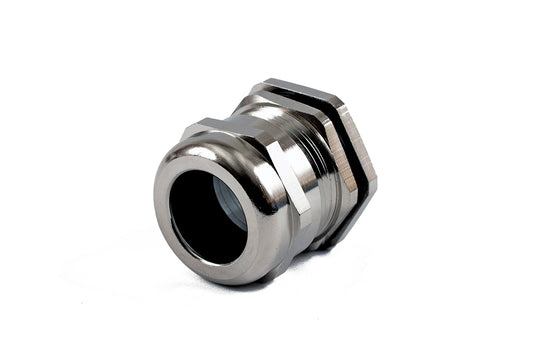 Hammond 1427BCGPG21 1427BCG Liquid-Tight Cordgrip, Nickel Plated Brass, PG21 Thread, Wire Diameter 13 mm-18 mm, 29 mm Mounting Hole, IP68.