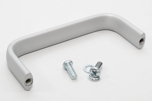 Hammond 1427C2 Metal Handle, Oval Profile, Clear Anodized Aluminum, 4.00" Mounting Hole Centers, 1.75" Depth, 0.67" Width, 10-32 Thread.