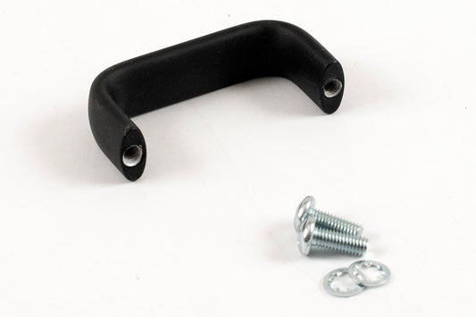 Hammond 1427C3BK Metal Handle, Oval Profile, Black Anodized Aluminum, 2.16" Mounting Hole Centers, 1.14" Depth, 0.63" Width, 10-32 Thread.