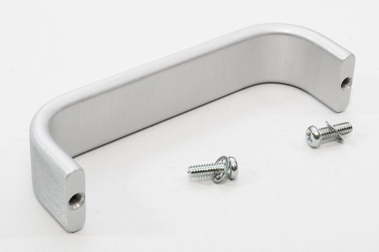 Hammond 1427C5 Metal Handle, Oval Profile, Clear Anodized Aluminum, 4.00" Mounting Hole Centers, 1.34" Depth, 0.87" Width, 8-32 Thread.